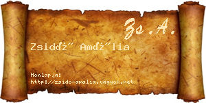 Zsidó Amália névjegykártya